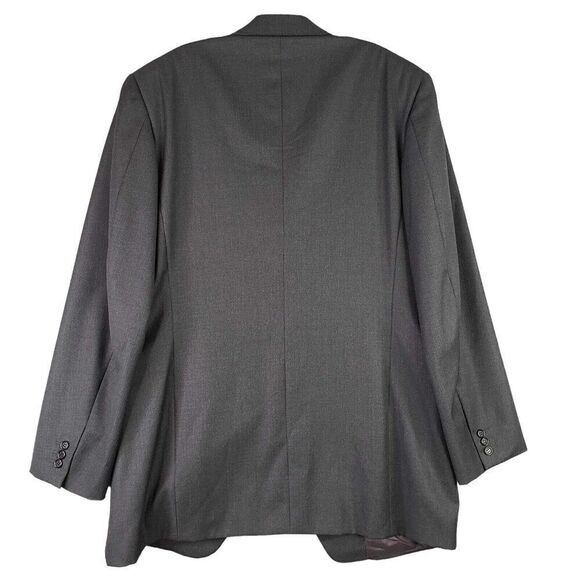 CANALI Coat Sport Jacket Blazer Wool Gray Stripe Three Button Mens 54L US 44 - Picture 2 of 15